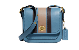 Coach Рюкзак Rambler из коровьей кожи, женская наплечная сумка blue 89138-b4pvx