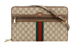 Сумка Ophidia из холста с кожаной отделкой, портфель, наплечная сумка, кросс-боди мужская ebony Gucci 575728-96iwt-8745