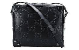 Gucci Кожаная сумка-бокс, маленькая квадратная сумка, наплечная сумка, кроссбоди унисекс black 626363-1w3dn-1000