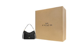 Coach Сумка через плечо LAUREL из коровьей кожи, большая женская, черная cz178-imblk