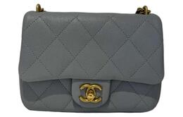 Сумка из зерненой кожи, кроссбоди, через плечо, женская gray Chanel as3829-b10277-nu906