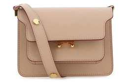 Marni Мини-сумка через плечо из телячьей кожи, кроссбоди женская ecru sbmps01u07lv520-z433o