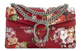 Gucci Кожаная наплечная сумка dionysus, кросс-боди женская red & floral 400249-cwb1n-6469