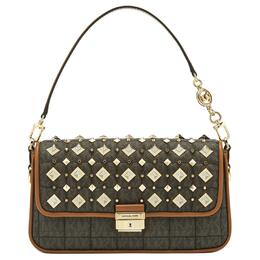 Michael Kors Сумка-багет Bradshaw из искусственной кожи, женская маленькая сумка через плечо, темно-коричневая 30t1t2bl1u-252