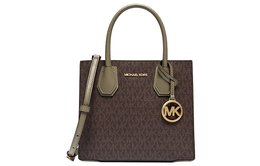 Michael Kors Сумка Mercer из искусственной кожи, средняя, женская, темно-коричневая и army green 35s1gm9m2b-342