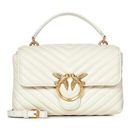 Pinko Сумка через плечо из коровьей кожи, миниатюрная женская белая 100044-a0gk-z14q