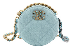 Chanel Сумка 19Bag Denim, ручная, плечевая, кросс-боди женская Blue ap0945-b05497-nc513