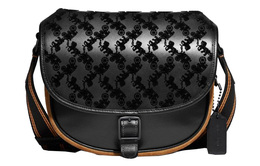 Coach Кожаная наплечная сумка Hitch, кросс-боди Medium мужская black c6610-mwbk