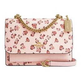 Coach Сумка через плечо klare coated canvas, малый размер, для женщин, gold & blush multicolor cy680-08xke