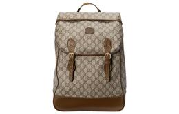 Gucci Рюкзак из холста с кожаной спинкой Regular мужской Brown/Ebony 696013-97s9g-8405