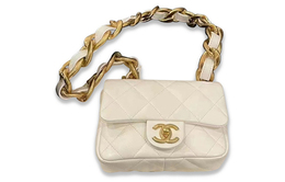 Chanel Миниатюрная женская сумка через плечо из овчины белого цвета as3213-b08003-10601 白色