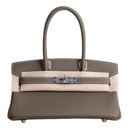 Hermes Сумка Birkin из кожи коровы унисекс 18 Etoupe слоновая серый h086230ck18