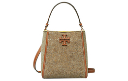 Сумка-ведро McGraw Felt With Tweed, сумка через плечо, маленькая кроссбоди для женщин taupe Tory Burch 138952-294