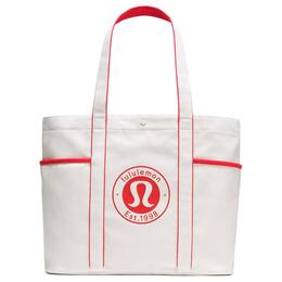 Lululemon Хлопковая наплечная сумка Regular Women's Natural & Red lu9bn2s-072120 | natural & red