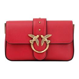 Pinko Сумка Love Bag кожаная через плечо, мини-сумка женская красная 104340-a0qo-r30q