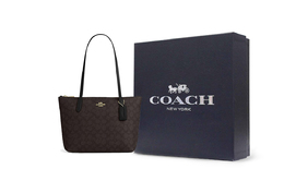 Coach Сумка через плечо Fiona Canvas With Leather Small женская black cbt18-imxaq