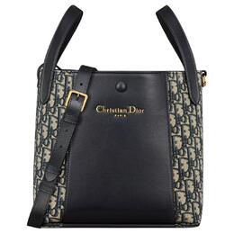 Christian Dior Хлопковая сумка-ведро, женская средняя черная сумка через плечо m2841utzq-m928