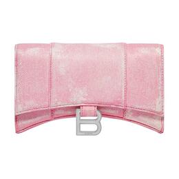 Balenciaga Сумка hourglass denim lambskin, наплечная сумка, кроссбоди, кошелек women's розовый 6560502104w5809