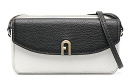 Furla Сумка через плечо из телячьей кожи, женская кросс-боди black/white we00290-bx0181-1843s