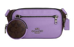 Coach Сумка через плечо elias canvas с кожаной отделностью, кроссбоди, слинг, поясная сумка men's purple cl427-qbw1r