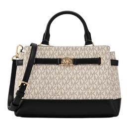 Michael Kors Сумка через плечо Reed Coated Canvas, кроссбоди, маленькая женская сумка vanilla и black 35f4g6rs1b-046