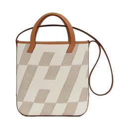 Сумка через плечо из ткани с кожаными вставками Hermes Ecru Naturel/Gold Light Umber/Earth Yellow/Brown h082830caac