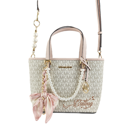 Michael Kors Сумка Jet Set Leather, шоппер, мини-клатч Vanilla White 35t9gtvt0b-640(team352-粉绮珠香) | pink elegance pearl fragrance