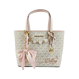 Michael Kors Сумка Jet Set Leather, шоппер, мини-клатч Vanilla White 35t9gtvt0b-640(team352-粉绮珠香) | pink dream camellia