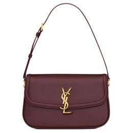 Saint Laurent SOLFERINO кожаная сумка через плечо средний размер женская cabernet sauvignon red 832330-0sx0w-6195