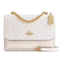 Coach Кроссбод Klare Signature Coated Canvas, маленькая женская сумка через плечо белый и бежевый cal29-imxu5