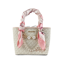 Michael Kors Сумка Jet Set Leather, шоппер, мини-клатч Vanilla White 35t9gtvt0b-640(team352-粉绮珠香) | silk scarf mandala