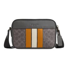 Фотосумка Graham из натуральной и искусственной кожи, наплечная сумка, кросс-боди средний размер женская серая Coach ccg30-qbyff