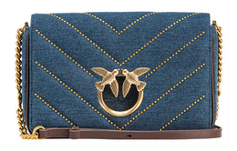 Pinko Сумка love bag polyamide с polyurethane swallow, портативная сумка через плечо, женская сумка через плечо blue 100063-a1bt-dn4q