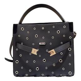 Tory Burch Сумка Lee Radziwill Calfskin Handbag Small женская черная 165701-001