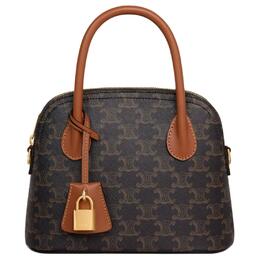 Celine Подростковая сумка Honorine из коровьей кожи с одним плечевым ремнем, обычная, женская, рыжевато-коричневая 120682dnk-04lu