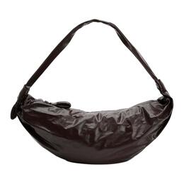 Кожаная сумка-круассан серии Croissant, кроссбоди, через плечо, большой размер, женская, dark chocolate Lemaire bg0027-ll0028-490