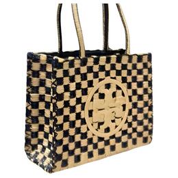 Tory Burch Элла соломенная плетеная сумка тоут, шоппер, женская маленькая сумка, наплечная сумка black & natural 169726-888