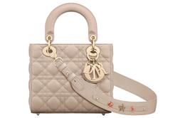 Christian Dior Сумка Lady My ABC из натуральной кожи, сумка через плечо, кроссбоди, женская маленькая сумка розовый бежевый m0538onge-m51u