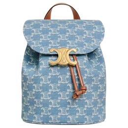 Celine Тканевый рюкзак bonnie triomphe regular женский denim blue & white 118702gn3-07ew