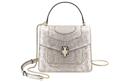 Bvlgari Сумка Serpenti Forever из змеиной кожи для женщин цвет beige gold 287944