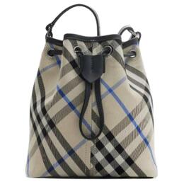 Хлопковая сумка-ведро, миниатюрная женская наплечная сумка lichen Burberry 81057661