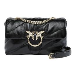 Pinko Сумка Love Bag Puff из патинированной кожи, вечерняя сумка через плечо, маленькая, для женщин, черная 100039-a294-z99l