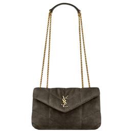 Леди Лулу Мини наплечная сумка из замши теленка Light Musk Saint Laurent 759337-1u807-3212