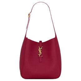 Saint Laurent LE5A7 Кожаный плечевой рюкзак малый женский розово-красный 713938-aaauq-6874