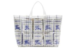 Burberry Полиуретановая сумка-шоппер, шоппер, мужская сумка white & blue 80796391
