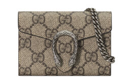 Сумка через плечо dionysus из ткани с кожаными вставками, кошелек, extra mini, женская, beige & ebony Gucci 574930-khnsn-8642