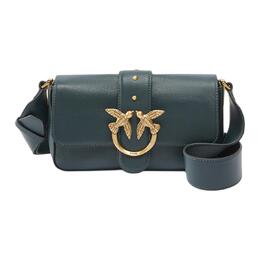 Pinko Сумка Love Bag Cow Leather через плечо мини женская темно-зеленая 104340-a0qo-x1bq