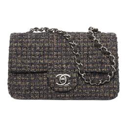 Chanel Шерстяная сумка кроссбоди, миниатюрная женская сумка через плечо brown & black & ochre & light blue a69900-b18201-nzv38