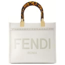 Fendi Сумка-шоппер Sunshine Calfskin, шоппер, сумка через плечо, кроссбоди, маленькая женская сумка white 8bh394-abvl-f1jtw