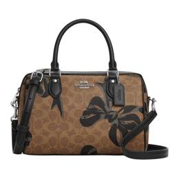 Coach Рюкзак Rowan Coated Canvas Crossbody средний женский tan & black cy650-svxb4